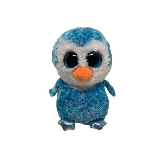Ty beanie boos medium 9 in Tall Blue Ice Cube Penguin Plush Stuffed Animal Doll - Picture 1 of 4